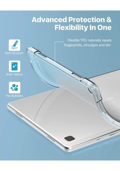 Samsung Uyumlu Galaxy Tab A7 Lite T220 T225 T227 Kılıf Darbelere Dayanık - Şeffaf