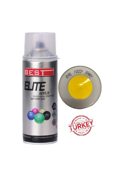 Best Elite Sprey Boya Trafik Sarı Ral1023 400 ML
