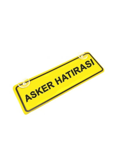 Asker Hatırası Sök-tak Pratik Yeni Nesil Sarı Dekor Plaka