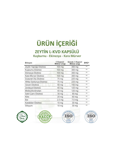 Gökçek Şifa Zeytin L-KVD (Olive L-Kvd Capsule) 60 Kapsül