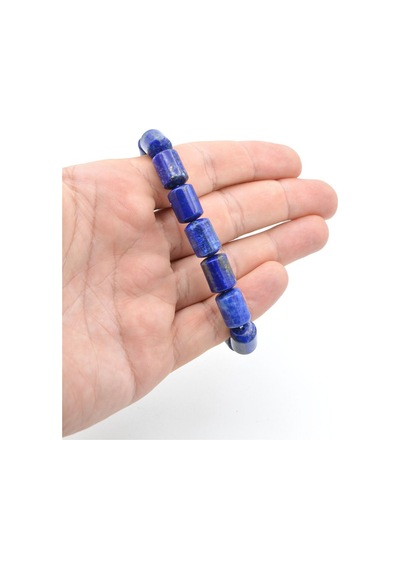Hakiki Doğal Kapsül Model Lapis Lazuli Bileklik Lacivert