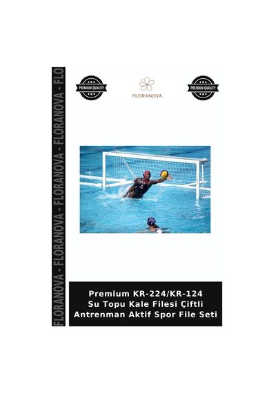 Premium Kr-224/kr-124 Su Topu Kale Filesi Çiftli Antrenman Aktif Spor File Seti Çok Renkli