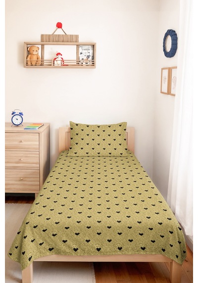 Kalpli Sarı Genç Odası Tek Kişilik Pike Takımı - Minimal Siyah 160x220 Cm Kapitone Yatak Örtüsü Turkuaz