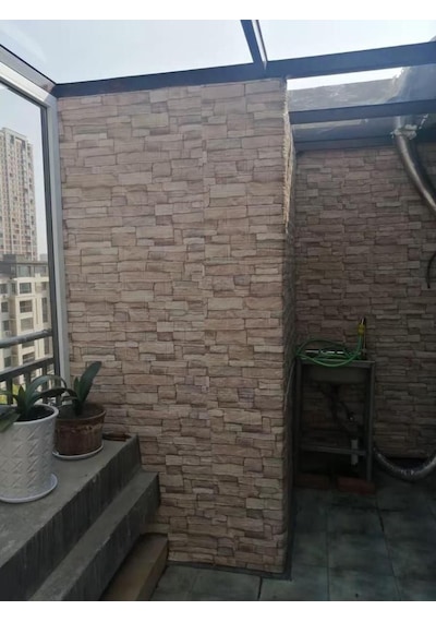 Nw46 Kahve Köpüğü Taş Kendinden Yapışkanlı Dekoratif Duvar Paneli (535049653)