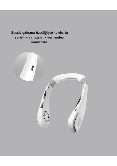 Bıçaksız Güvenli Tasarımlı Sessiz Boyun Fanı - Lisinya