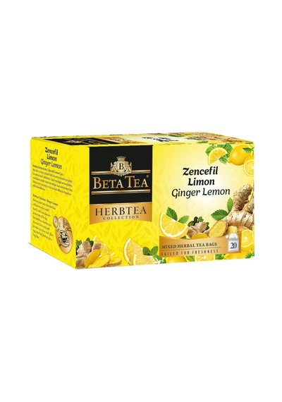 Beta Tea Zencefil Limon Karışık Bitki Süzen Poşet Çay 20 x 2 G