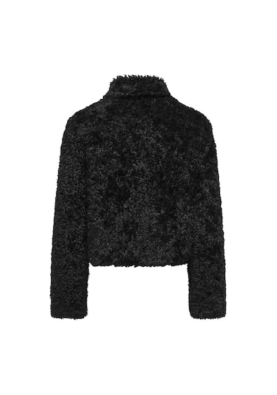 Only Onlgınny Short Teddy Jacket Otw Kadın Kısa Teddy Mont - Sıcak Ve Şık Siyah