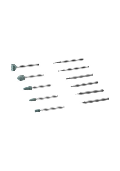 729-01 Oyma Ve Gravür Aleti Aksesuar Seti, 11 Parça, Sınıflandırılmış, Ahşap, Metal Ve Cam Üzerinde Kullanım