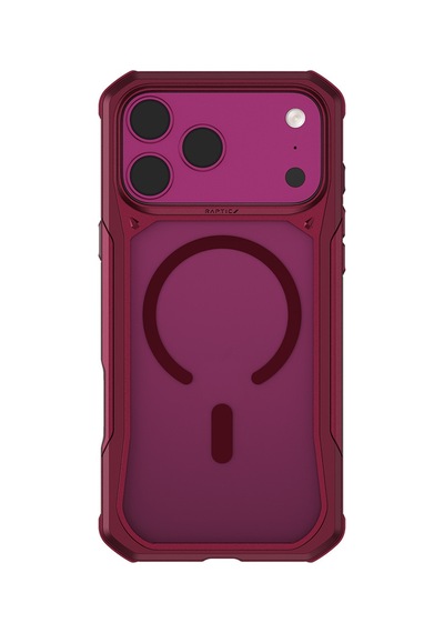 Apple Uyumlu iPhone 18 Pro Uyumlu Kılıf M-safe Şarj Özellikli Raptic Shield Evo Serisi Airbagli Kapak Bordo