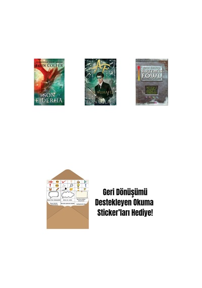 Son Ejderha + Artemis Fowl 8 - Son Muhafız + Artemis Fowl 2 - Kuzey Kutbu Macerası + Okuma Sticker'ları