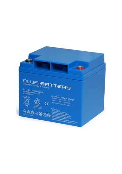 Blue Battery 12v 40 Amper Bakımsız Kuru Akü Ups Aküsü
