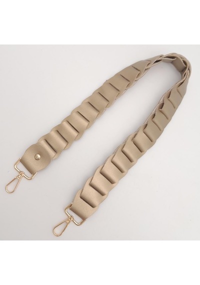 Angel Çanta Aksesuar 62 Cm Yassı Örgü Model Suni Deri Gold Renk Çanta Sapı Light Gold Metalli