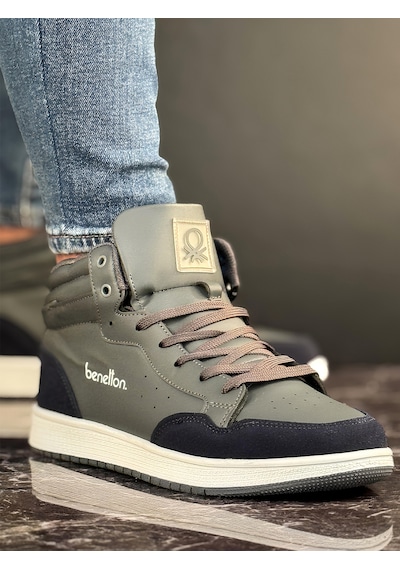 United Colors Of Benetton Benetton Erkek Günlük Bilekli Sneaker Ayakkabı Füme Füme