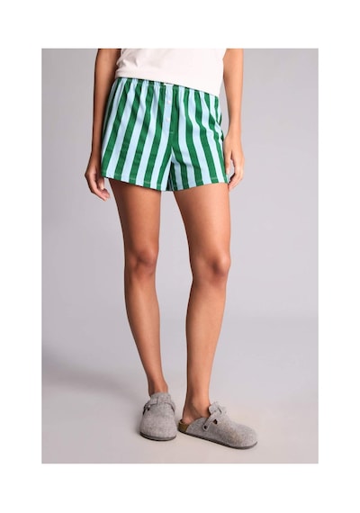 Defacto Oversıze Kısa Kollu 2li Yeşil Şortlu Pijama Takımı I0436ax26hsgn503 Yeşil-gn503