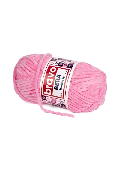 Bera Kadife İplik 100 Gr 120 Metre Renk Kodu: 914 Şeker Pembe