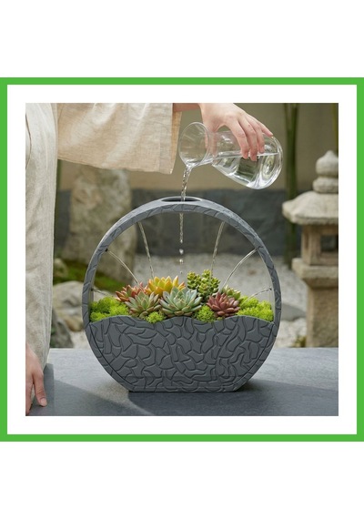 Vaveni 3d Baskı Self-watering Planter - Kendi Kendini Sulayan Saksı-gri Arz