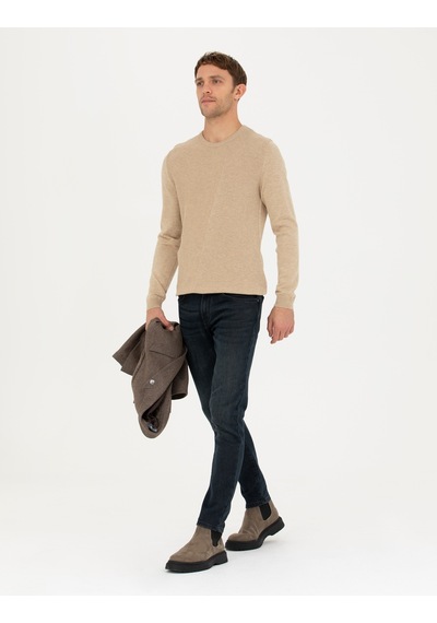 Pierre Cardin Erkek Triko Kazak - Bej 50281823-VR011 Bej