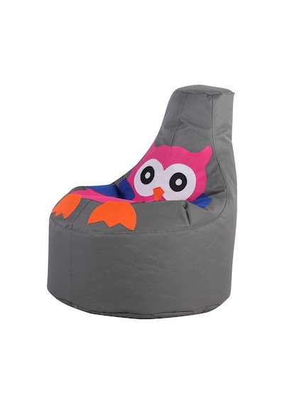 Bambitoys Baykuş Armut Koltuk Gri Imperteks 64 Cm