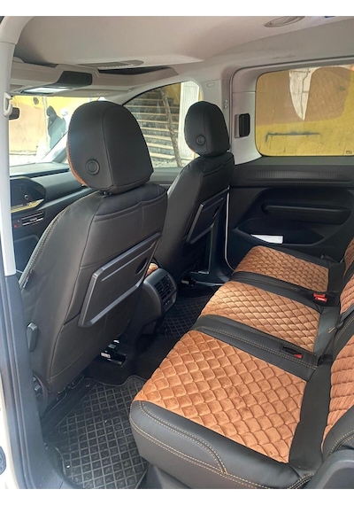 Volkswagen Caddy-2021-2023 Uyumlu-özel Dikim Taytüyü Deri Karışımı
