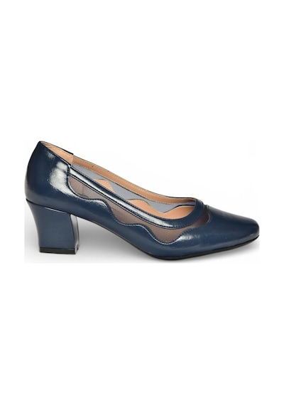Fox Shoes U820052809 Lacivert Kalın Topuklu Kadın Ayakkabı Lacivert