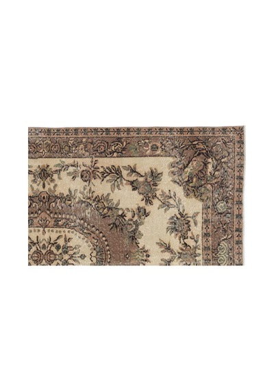 El Dokuması Vintage Yün-pamuk Naturel Halı 9646 163 X 253 Cm Çok Renkli