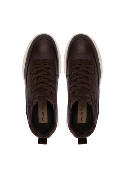 Tamer Tanca Erkek Hakiki Deri Kahverengi Sneakers & Spor Ayakkabı 1093 1560 Erk Ayk Sk25-26 Kahve