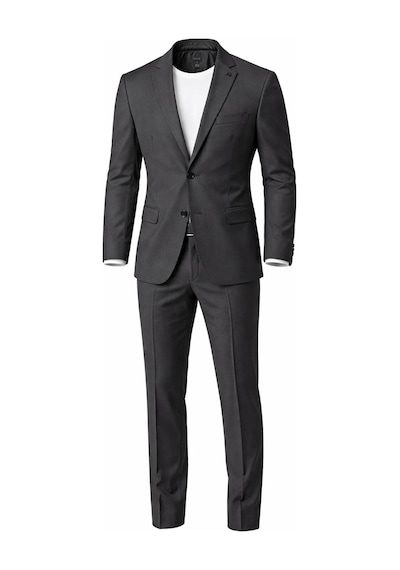 Tk 6893erkek Klasik 2 Li Takım Elbise 2 Düğmeli Slim Fit Esnek Kumaş Çift Yırtmaçlı 7 Drop Siyah