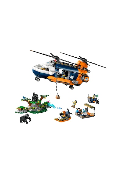 LEGO® City Orman Kaşifinin Helikopteri Kamp Yerinde 60437 - 8 Yaş & Üzeri Çocuklar için Yaratıcı Oyuncak Yapım Seti (881 Parça)