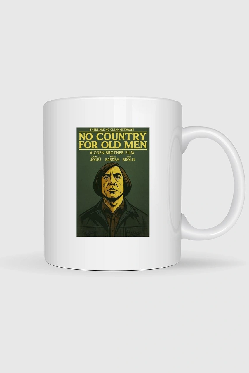 No Country For Old Men Tasarımlı Kupa Bardak Beyaz