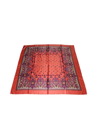 Tikitonki Nar Çiçeği Renkli Kare Kesim Eşarp - 90x90 Canlı Ve Şık Aksesuar Nar Çiçeği Nar Çiçeği