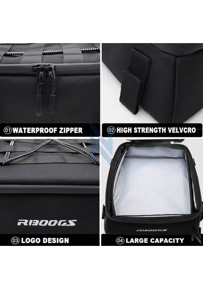 Bmw R1300gs R1300gs Adv Üst Çanta, Topcase Üstü Su Geçirmez Seyahat Çantası 9lt Fileli-331