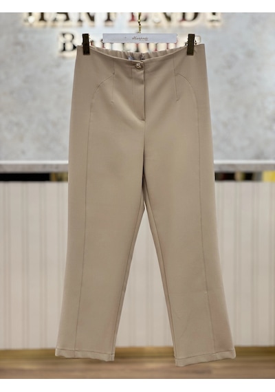 Sentez Sz-5603-b Bej Renk Milano Boru Paça Pantolon Çok Renkli