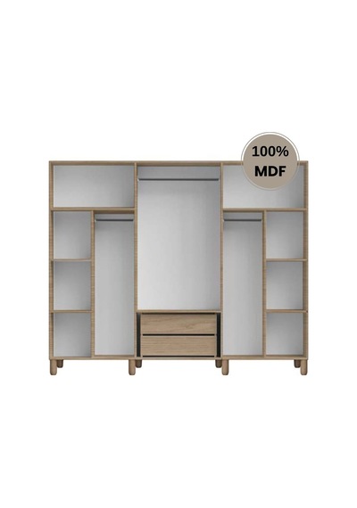 Ladin 6 Kapak Mdf Ayaklı Tasarım Gardırop Rota