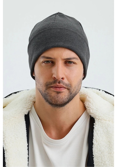 Erkek Termal %100 Pamuklu Soft 2 Stil 1 Arada Bere Premium Cuts Serisi - Standart / Füme Füme