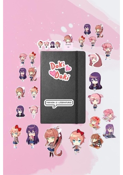 Doki Doki Literature Club Paketi/bullet Journal Defter Çıkartma Ajanda Laptop Etiket, 8674163524685 Genel