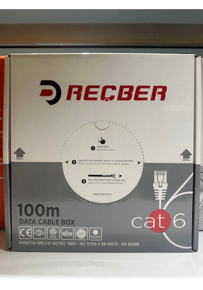 Reçber Cat6 Pe U/utp Sl400 23awg 100 M. Dış Ortam
