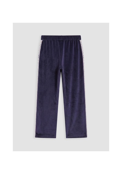 Lcw Dream Lacivert Yanları Şeritli Kadın Kadife Pijama Altı