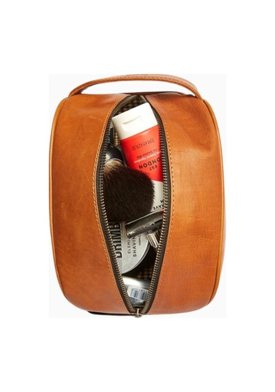 Ryoko Liwa Dopp Kit Deri Seyahat Ve Bakım Çantası El Çantası Tan 2 Kahverengi