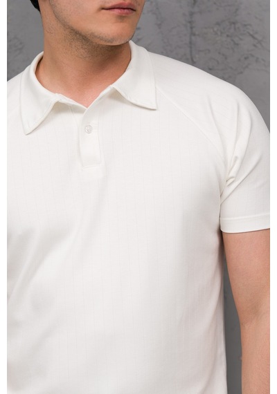 Mass Plus Regular Fit Likralı Kendinden Çizgili Yarım Baggy Pantolonlu T-shirt Takım Beyaz Mass Plus Regular Fit Likralı Kendinden Çizgili Yarım Baggy Pantolonlu T-shirt Takım Beyaz