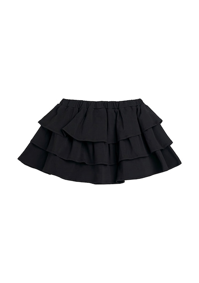 Frill Siyah Kız Çocuk Etek Siyah