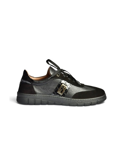 Fox Shoes Z555101061 Siyah Hakiki Süet Deri Spor Ayakkabı Sneakers