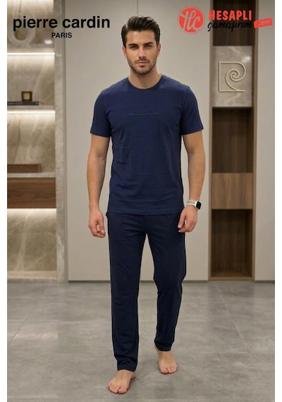 Pierre Cardin Paris Premium Erkek %100 Pamuklu Rahat Kalıp Cepli Kısa Kollu Pijama Takım Lacıvert Pierre Cardin Paris Premium Erkek %100 Pamuklu Rahat Kalıp Cepli Kısa Kollu Pijama Takım Lacıvert