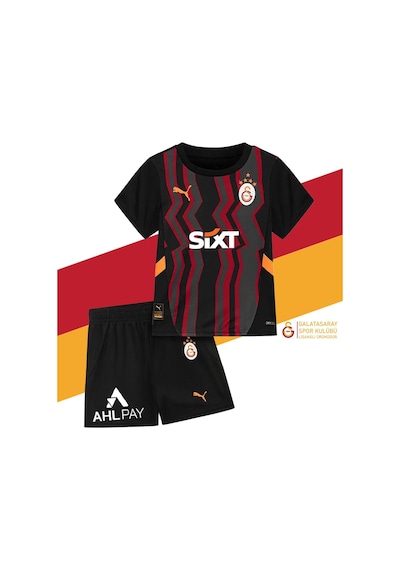 Gsstore Galatasaray Lisanslı 24-25 5 Yıldızlı İsim Yazılı Çocuk Forma Set Siyah