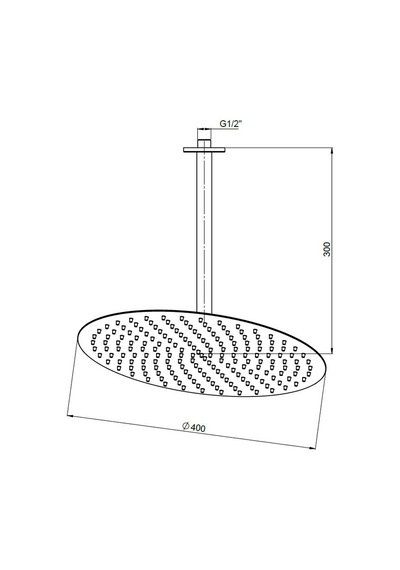 Gpd Ankastre Duş Başlığı Oval Slim Metal 40 Cm Siyah Ads24-s Siyah