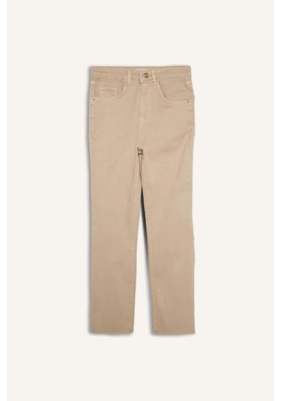 DeFacto Crop Flare Fit Yüksek Bel Bilek Boy Jean Pantolon E8017AX25SMBG737