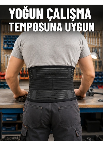Bel Destek Korsesi Çift Sıkma Bantlı Ayarlanabilir Elastik Bel Kemeri