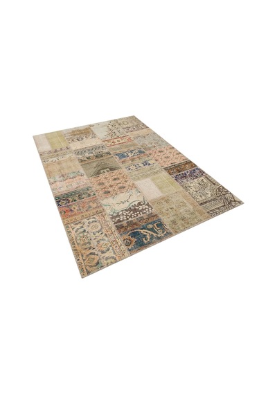 El Yapımı Tığ Işi Patchwork Halı 160x230 Cm - 6295