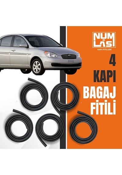 Hyundai Accent 2006-2012 4 Kapı + Bagaj Fitili-a Kalite-numlas-nm6346