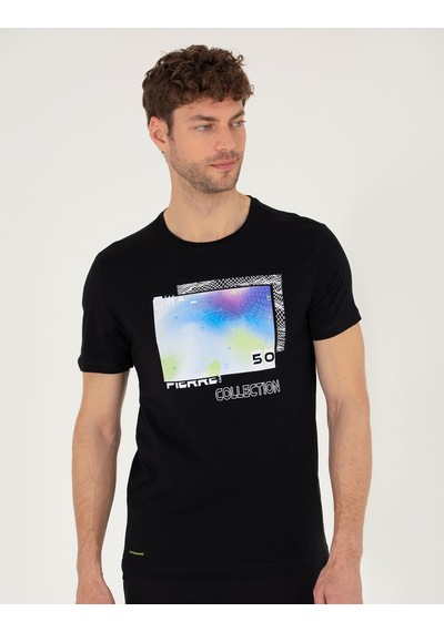 Pierre Cardin Erkek Siyah Tişört 50262654-Vr046 Siyah