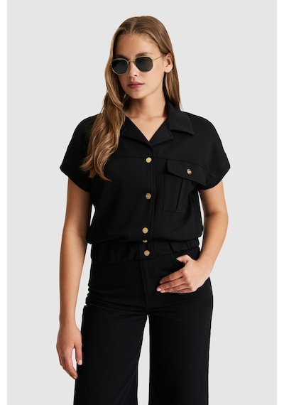 U.s. Polo Assn. Kadın Siyah Gömlek Örme 50325372-vr046